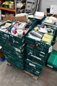 Thirty Crates Of assorted Miscellaneous items to include Toiletries, Pet Toys, Adult Party Games and