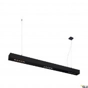 Four SLV Q-Line Dali Single Dimmable LED Pedant Lights in Black (REF: 1001309 | EAN 4024163196116).