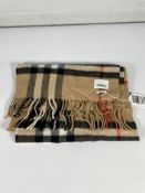 Burberry Checkered Cashmere Scarf (Pre-owned).