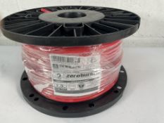 One Firesafe FPR215E 1.5mm² Fire Performance Cable 2 Core and Earth Red (100m Drum).