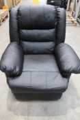 Reclining Armchair - Black - Pre-Owned (Some minor damage).
