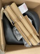 Madrid Faux Leather - Matt Black Swivel Kitchen Adjustable Breakfast Bar Stools x 2 (viewing recomme