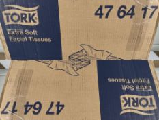 Three Tork Extra Soft White Facial Tissues 47 64 17 - 24 x 150 each.