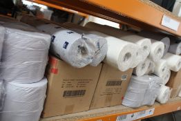 A Quantity of work/Cleaning Paper Rolls, Examination Gloves And Related (One Shelf).