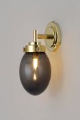 Two BTC Mini Globe Wall Light, Anthracite With Brass (Stock Image).