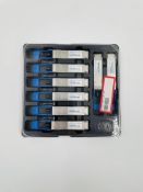 Ten as new Innolight TR-FC13R-NAM QSFP-100G-LR4 1310nm Transceiver Modules.