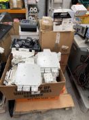 Pallet of assorted new and pre-owned IT and electrical items (All items sold as seen).