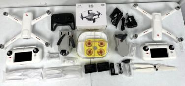 Assorted pre-owned drones and accessories including DJI, FIMI & Snap (All items untested. Sold as se