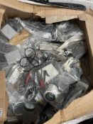 A quantity of pre-owned Daray Ex MOD Clip On Lamps in Cream/Grey (12V Battery or 240V Mains Powered)