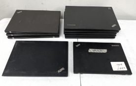 A quantity of pre-owned Lenovo laptops sold for parts (All items with hard drives removed/remote man