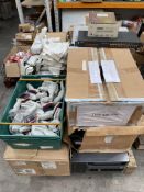 Pallet of assorted new and pre-owned IT and electrical items (All items sold as seen).