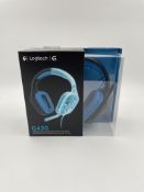 Four as new Logitech G Series G430 Surround Sound Gaming Headsets in Black/Blue (P/N: 981-000536) (B