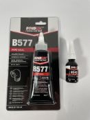 Twelve Bondloc B577 Pipe Seal - 50ml and Six Bondloc B243 Nutlock - 10ml.