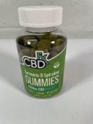 Ten CBDfx, Gummies with Turmeric and Spirulina 1500mg - 60 Gummies Each (Exp: 04/2025).