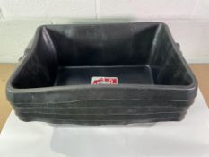 Five Red Gorilla Rubber Deep Troughs (T2) - As New.