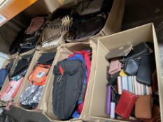 Nine boxes of assorted Bags, Wallets and Related - Pre-owned.