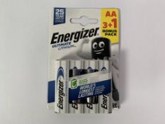 Twelve Packs of Energizer Ultimate Lithium AA Batteries (Four per pack)