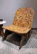 A Waste & Hope Recycled Plastic and Wooden Stable Lounge Chair. As New.