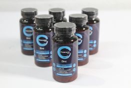 Twelve Boxes of Six Clearwave Zinc 25mg, 400 Tablets Per Jar, Food Supplement Tablets.