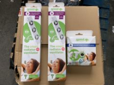 Two Speedcomfort Smart Radiator Ventilator, Cable 30cm. Also included Speedcomfort Adaptor/Sensor. A