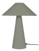 A Globen Lighting Cannes Table Lamp in Green, UK adapter required. As New.