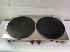 KR4 Gas Double Crepe Cooker Ø 40 cm. Natural gas (NG) - Pre-owned (Viewing recommended).