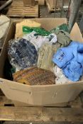 A box of Mixed Clothes, mostly dresses, various styles and colours. Pre-owned.