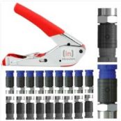 Thirty five (in) inbrackets Pro Compression Tool with 10x PPC CMX65 Compression Connectors and 10x P