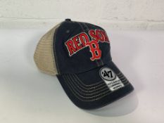 Sixteen Red Sox MLB 47 Tuscaloosa Clean Up Woman's Baseball Caps, adjustable back, Vintage Navy. As