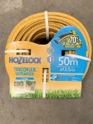 Two Hozelock Tricoflex Ultraflex Flexible 50m Hose. As New.