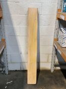 A Solid Wood Mantel, Possibly Oak (Dimensions: 5ft x 7in x 5in).