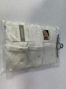 Eight Pitter Patter Sleepsuits, White, 0-3 and 3-6 months old. As New (Three per pack).