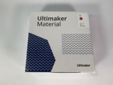 Two Ultimaker Material PLA Red 3D Printer Filament 2.85mm 750G. As New.