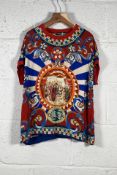Dolce and Gabbana Teatro Di Pupi Pattern T-Shirt (Size 44) (Pre-owned).