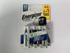 Twelve Packs of Energizer Ultimate Lithium AA Batteries (Four per pack).