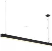 Four SLV Q-Line Dali Single Dimmable LED Pedant Lights in Black (REF: 1001309 | EAN 4024163196116).