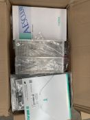 Box of assorted B.Braun items to include Reusable Filters, Dental Containers with Lids. (MN: JF289R,