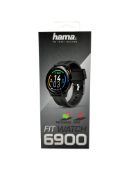Five as new Hama Fit Watch 6900 GPS Smartwatches (Box sealed).