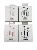 Forty five as new Sudio TIO Water Resistant Wireless Bluetooth Earphones in assorted colours (Boxes