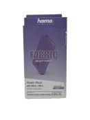 Six as new Hama Fabric 10000 mAh Power Packs in Paisley Purple (Boxes sealed).