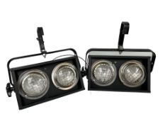 Two pre-owned Showtec Stage Blinder 2 DMX 120v 6540w DWE Lights (Untested, sold as seen).