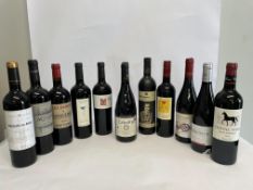 Twelve assorted red wines to include Dao Catedral Reserva (13%) x 2, Il Papavero Vino Rosso (12.5%)