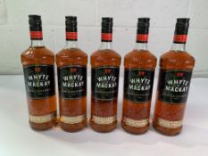 Five Whyte & Mackay Blended Scotch Whisky 5 x 1ltr.