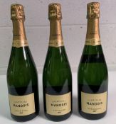 Three Mandois Blanc De Blanc Premier Cru 2017 Champagne 3 x 750ml.