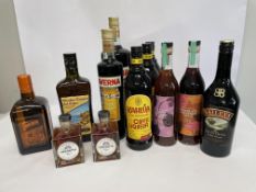 Twelve assorted Liqueurs to include Kahlua Coffee x 3, Cointreau Limited Edition, Original Baileys (