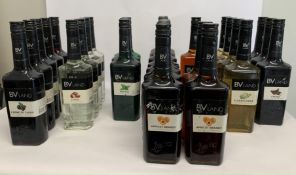 Nine BV Land Apricot Brandy Liqueur 9 x 700ml, Five BV Land Creme De Cassis Liqueur 5 x 700ml, Four