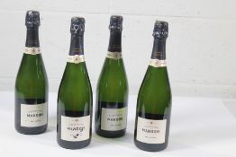 Four Mandois Champagne's Brut Origine 4 x 750ml, One Outer Label Distressed.