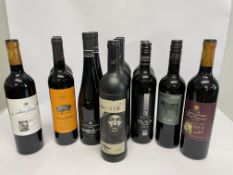 Twelve red wines to include Colomba Platino Nero D'Avola 2020 x 2 (13.5%), Cali Red 2020 x 3 (12.5%)