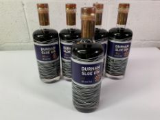 Five Durham Sloe Gins 5 x 700ml.