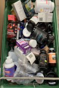 A Crate Of Assorted Health/Food/Fitness Supplements and related (Crate not Included).